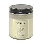 Candles, Natural Scented Soy Candle, Highly Scented and Long Burning Aromatherapy Jar Candles for Stress Relief and Relaxation with Pure Essential Oil, Portable Travel Gift Box for Home (Vanilla)
