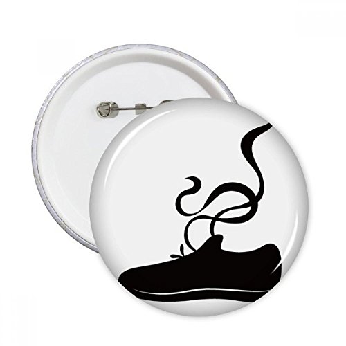 Pins badge bouton graphique à motif silhouette de sport noire et fond multicolore vibrant