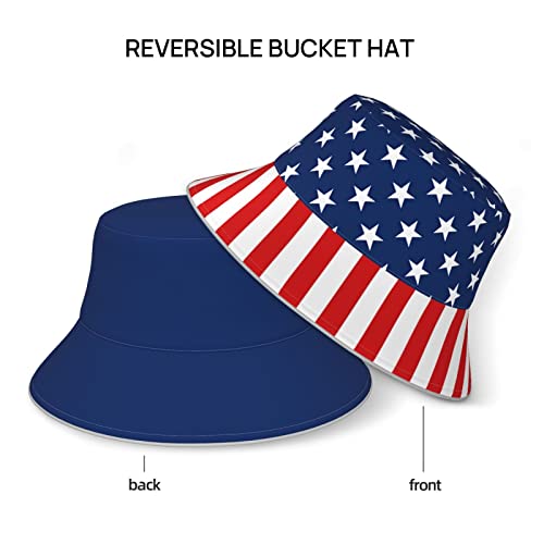 American Flag Bucket Hats Fashion Sun Cap Packable Us Flag Fisherman Hat For Women Men Teens Summer Travel Hat #TOP2