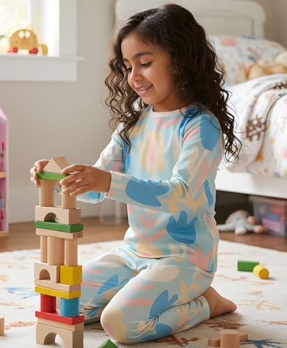 Image of Anthrilo Pure Cotton Printed Pyjama Set for Girls | Sleepwear | Night Suit, Night Wear | Long Sleeves T-Shirt & Pyjama | Regular Wear | 0-14 Years