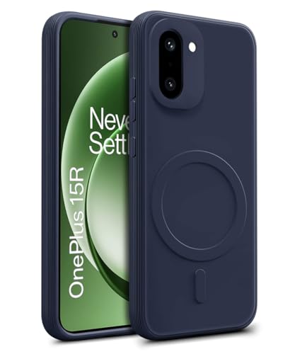 Image of WOW IMAGINE Back Case Cover for 1+ OnePlus 15R 5G | Soft Matte Silicone Case| Slim Fit & Shockproof | Camera Protection Bumper Cover (Blue)
