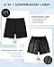 American Trends Men's Swimsuits Mens Swim Trunks with Compression Liner Summer Beachwear Bathing Suit for Men Medium 7