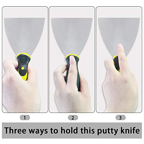 Pack Of 4 Putty Knife Set, 2,3,4,5 Inch Wide Spackle Putty Knives Metal Scrapers Putty Scrapers For Drywall, Putty, Decals, Wallpaper, Baking, Patching And Painting #TOP5