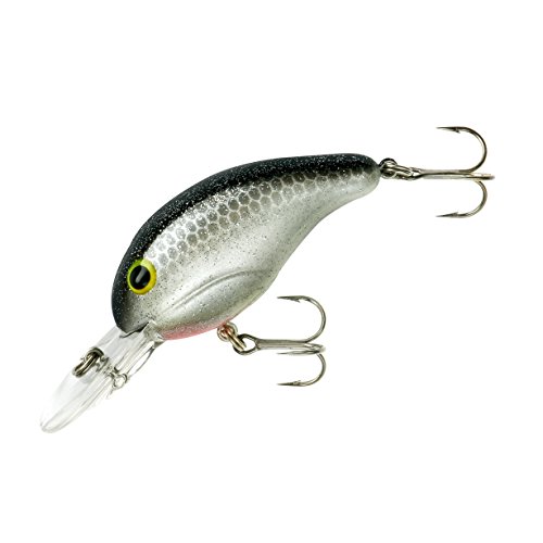 BANDIT LURES Crankbait Series 100 200 & 300 Bass Fishing Lures, Silver Minnow, Series 200 (Dives to 8')