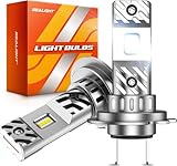 SEALIGHT H7 LED Ampoules améliorées, 1:1 Mini Design 6500K Cool White Light, 36000LM Ultra Bright, 60000+ heures de durée de vie, Pas d'adaptateur nécessaire, Lot de 2, no ventilateur