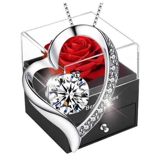 Rote Eternal Rose Damen,Infinity Rosen Echte,Haltbare Handgefertigte Rote Rose,Ewige Konservierte Blumen Frauen Geschenk Box Muttertag Valentinstag Hochzeitstag Weihnachten Großmutter Meiner Frau