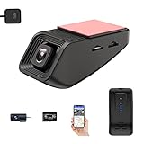 fohatu Dashcam Oculta 4G,cámara De Coche Delantera Y Trasera Dual 1080P con WiFi Integrado, GPS, Visión Nocturna, Grabación En Bucle, Sensor G, Tarjeta TF De 32GB