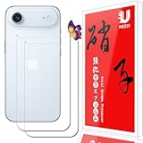 【2枚セット】UNEED iPhone 17 Air 用の背面フィルム アイホン17 Air 用の 背面ガラスフィルム 強化保護フィルム ワンタッチ貼付け/気泡ゼロ/ケースと干渉せず/硬度9H/飛散防止/指紋防止