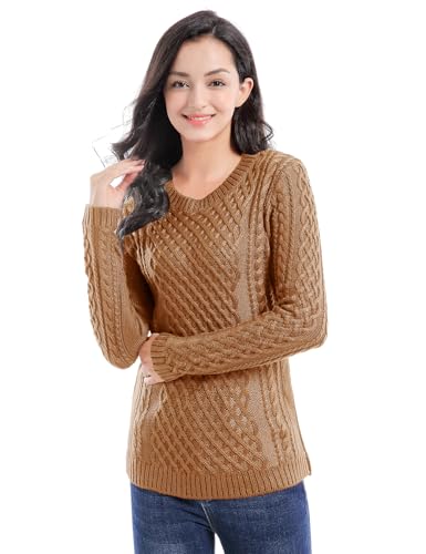 Image of v28 Women Crew Neck Knit Stretchable Elasticity Long Sleeve Sweater Jumper Pullover