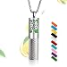 RoyAroma Essential Oil Diffuser Necklace,Aromatherapy Diffuser Tree of Life Pattern Pendant Locket Necklace, Diffuser and Container 2-in-1 Stainless Steel Necklace with 10 Color Pads