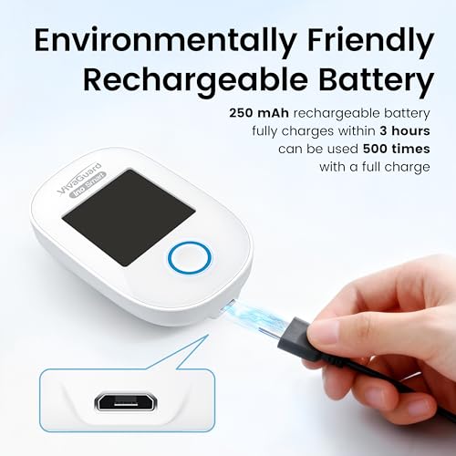 Image of VivaGuard VGM04 Bluetooth Glucose Monitor Kit, 100 Strips & 100 Lancets | Free App, Rechargeable Battery, Backlit Display for Senior, No Coding, Portable, Carrying Case, FDA-Cleared FSA&HSA Eligible