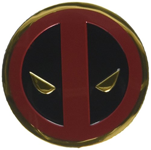 Preisvergleich Produktbild Classic DEADPOOL Icon, Officially Licensed Marvel Artwork, Premium Vinyl Gold Metallic Finish, 3cm Metal Sticker Aufkleber