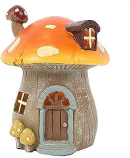Fairy Homes Light Up Fairy House For Fairy Gardens - Orange Mushroom Home
