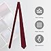 UETLRO Burgundy Ties For Men Solid Pure Color Formal Neckties 3.15