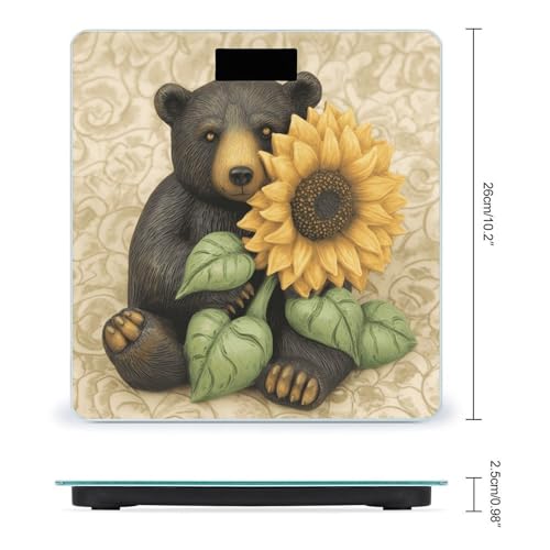 Báscula Digital para Baño Sunflower and Bear 26x26 cm miniatura 2