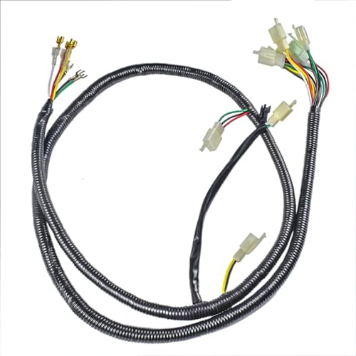 Kemblawolf Wiring Harness Wire Loom with Connectors for 24V 36V 48V 60V 72V Brushless Motor Scooter Go Kart Buggy Quad E Bike, Wiring Plug, Terminals for Throttle, Keylock,Display