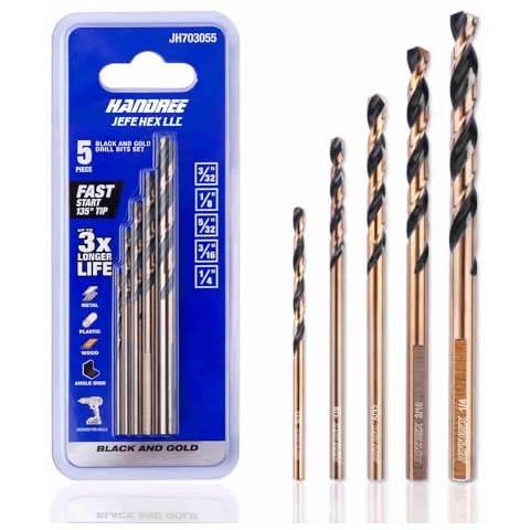 JEFE HEX Jobber Drill Bit Set - 5 Pieces Cover