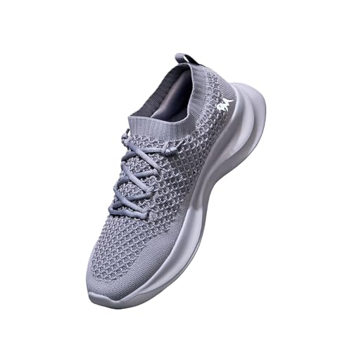 Image of Neeman's Knit Gliders Men Sneakers | Stylish Casual Shoes for Men with Airknit Breathable Upper | Anti-Skid EVA Sole Footwear | Lightweight Lace-Up Sneaker