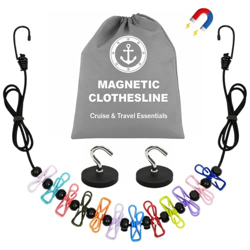 Magnetic Travel Clothesline - Cruise Ship Essentials & Must Haves