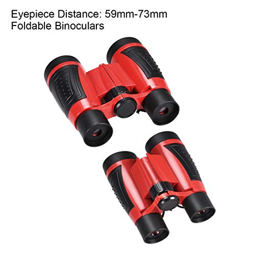 Binoculares plegables compactos 5x30 color rojo miniatura 3