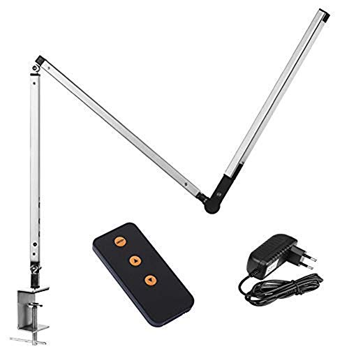 Preisvergleich Produktbild Abrrlo LED Schreibtischlampe,Schwenkarm Architektenlampe Arbeitsleuchte,Berührungssteuerung Büro Tischlampe, Stufenloses Dimmen einstellbare Farbtemperaturen,Augenschutz,8W