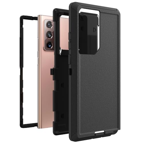 Image of Case for Galaxy Note 20 Ultra, Heavy-Duty Tough Rugged Shockproof Drop Protective Cover Cases for Samsung Galaxy Note 20 Ultra, Black