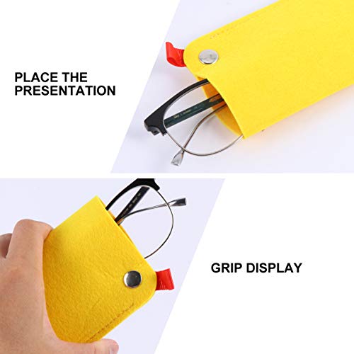 EXCEART Bolsa de Óculos Colorida Bolsa de Armazenamento de Óculos Bolsa de Feltro para Óculos 5 Unid