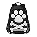 Mochila Azul Marino Niños Mochila Portátil Mochilas Casual Daypack Ligero Mochila Escuela para Estudiante 16 Pulgadas, Hueso cruzado de pata de perro, Mochilas Daypack
