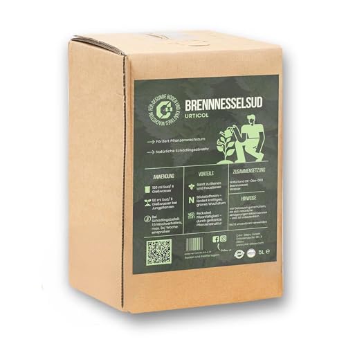 C44-5L Bio Brennnesselsud Konzentrat – Natürliche Pflanzenstärkung & Bodenaktivator – Ideal für Gemüse, Tomaten & Rosen – Zur Aktivierung von Pflanzenkohle – Organisch & Vegan