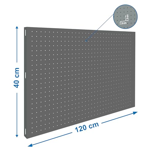 Panel Herramientas Pared Simon Rack Resistente Placa de Metal Gris 3