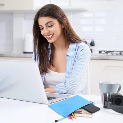 Demarsen 6 Stück Geldtaschen Banktasche,Geldtasche A5 Format,Banktasche aus Kunstleder Genarbt,Bankmappe Groß für Bargeld Aufbewahrung,Dokumente Brieftasche für Schule,Haushalt,Business (6 Farben）