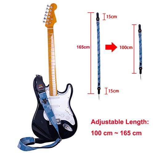 rayzm sangle de guitare, Sangle en Coton brodé en jacquard pour Guitare Acoustique/électrique ou Basse - Les Beatles, Paul McCartney, John Lennon, RIngo Starr, George Harrison rayzm sangle de guitare, Sangle en Coton brodé en jacquard pour Guitare Acoustique/électrique ou Basse – Image 5