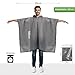 Opret Regenponcho Damen Herren Wasserdicht 2 Stück Grau, Regencape Damen Herren, Leicht Wiederverwendbar Regenschutz, Poncho Regen mit Raum für Rucksäcke für Wandern, Festival und Outdoor