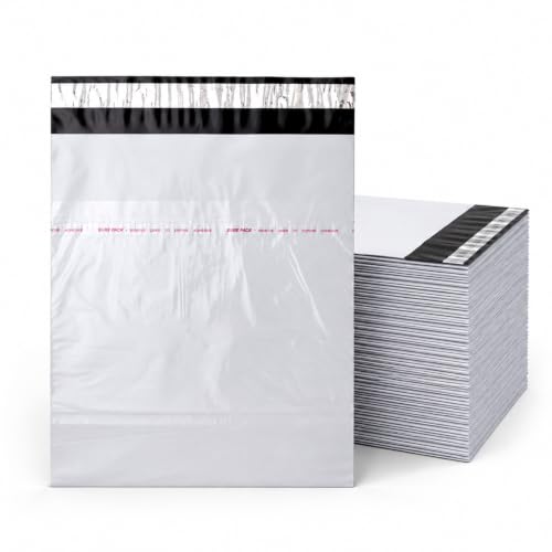 Image of BonKaso Poly Courier Bags 5x10 Inches with POD | 55 Microns Thickness | Tamper Proof & Waterproof | Durable Plastic Packaging Envelopes for Shipping - Pack of 200