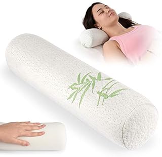 Healthex Cervical Neck roll Pillow Cylinder Round Cushion Bolster Support for Sleeping Memory