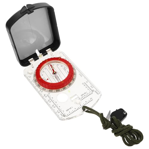 Brújula de orientación con regla y espejo luminiscente