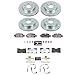 Power Stop Front and Rear Brake Kit For 2021 2022 2023 2024 Cadillac Escalade - Truck & Tow Carbon Fiber Ceramic Brake Pads & Drilled and Slotted Rotors Replacement, K8171-36
