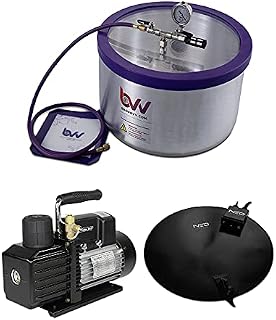 Mini Lab Pack- 7 Aluminum Vacuum Chamber; BVV 4CFM VE225 2 Stage Vacuum Pump ; 16