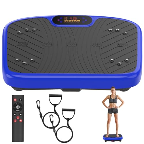 GDCOO - Vibration Plate Exercise Machine, Vibration Plate for Lymphatic Drainage, Portable Sports Gym to Shape Whole Body Muscles, Max User Weight 450