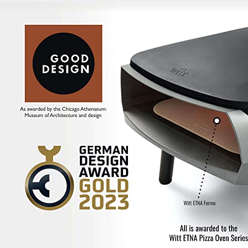 Witt ETNA Fermo Award Winning Pizza Oven - Traditional Pizza Baking - Rapid 500°C Heating, 40.5cm Capacity, 60-Second Cooking, Even Heat Distribution - Black - Image 2
