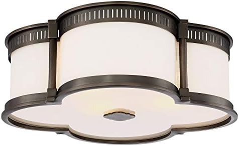 Minka Flush Mount 16 1/4" Wide Harvard Court Bronze LED Ceiling Light