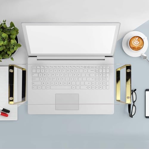 ETomey Anti Cat Keyboard Cover 20\" Large Monitor Stand 2 in 1 Clear Acrylic Keyboard Cover Long Acrylic Monitor Stand Keyboard Protective Cover for Desk 108 Keyboard Protector Laptop Computer Monitor