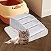 KiBcsLic 4 Steps Cat Ramp Cats Litters Stair Catcher with Function Nonslip Cats Litters Trapper Cat Step, White