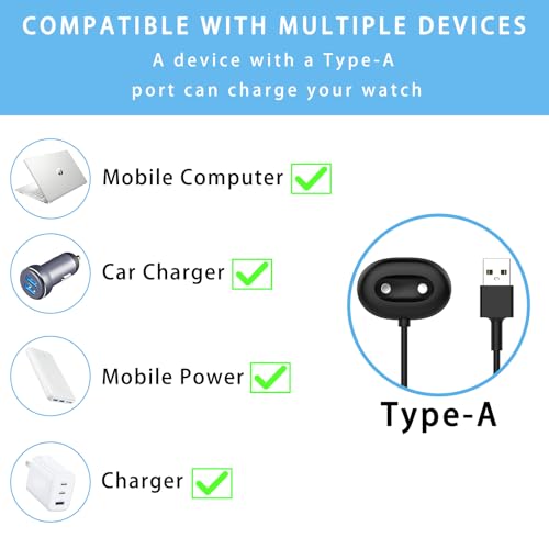 Eiavike Compatible with Google Pixel Watch 4 Charger Dock, Quick Charging Type-C Charge Cable, Fast-Charging with Side Dock [Only for Pixel Watch 4 41mm/45mm] (Black, Type-A) by Eiavike - Image 5