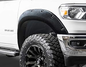 RDJ Trucks PRO-Offroad Bolt-On Style Fender Flares - Fits/Compatible with Ram 1500 2019-2021 - Set of 4 (Textured Black)