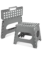 HOUSE DAY Klapphocker faltbar 27 cm, Rutschfester Hocker Klappbar, Grau – Ansicht 9