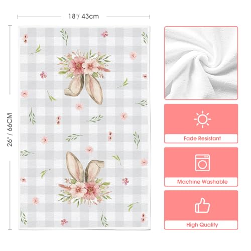 Artoid Mode Happy Easter Bunny Flower Kitchen Dish Towels thumb #5