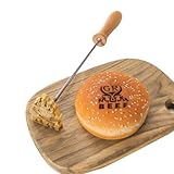 RYTTGOP Hierro de marca personalizado para alimentos, sello de hierro de marca personalizado, planchas de hamburguesas, sello con logotipo para marcar hamburguesas, juego de sellos de quema para carne