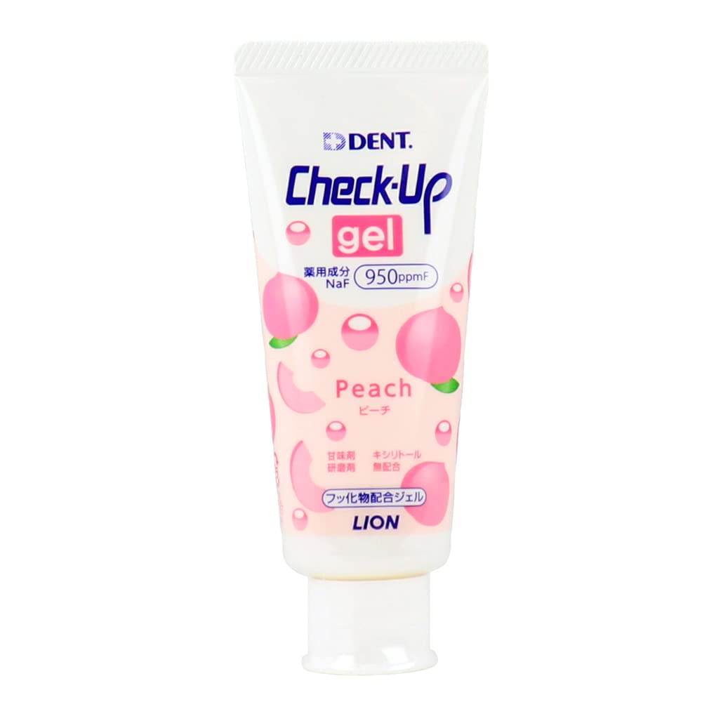 Dental toothpaste Lion check-up Gel Peach Set of 3 quasi-drugs