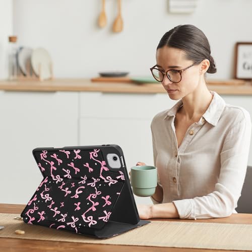 Aippdo for iPad Air 11-inch M4/M3/M2 (2026/2025/2024), iPad Air 5th/4th Generation (2022/2020) 10.9 Inch,Aesthetic Bows Black Cover (Auto Wake/Sleep) with Pencil Holder for Women Girls by Aippdo - Used condition - Image 7